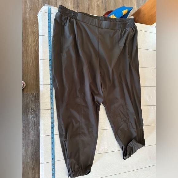 Old navy xxl ladies charcoale gray dry quick ankle zip pull on pants - Picture 1 of 7